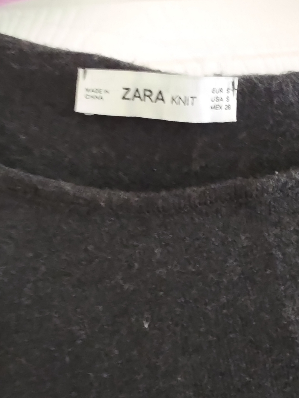 ZARA Black Crewneck Knit Sweater